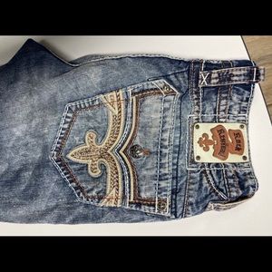 MENS ROCK REVIVAL FEENEY STRAIGHT JEANS SIZE 34